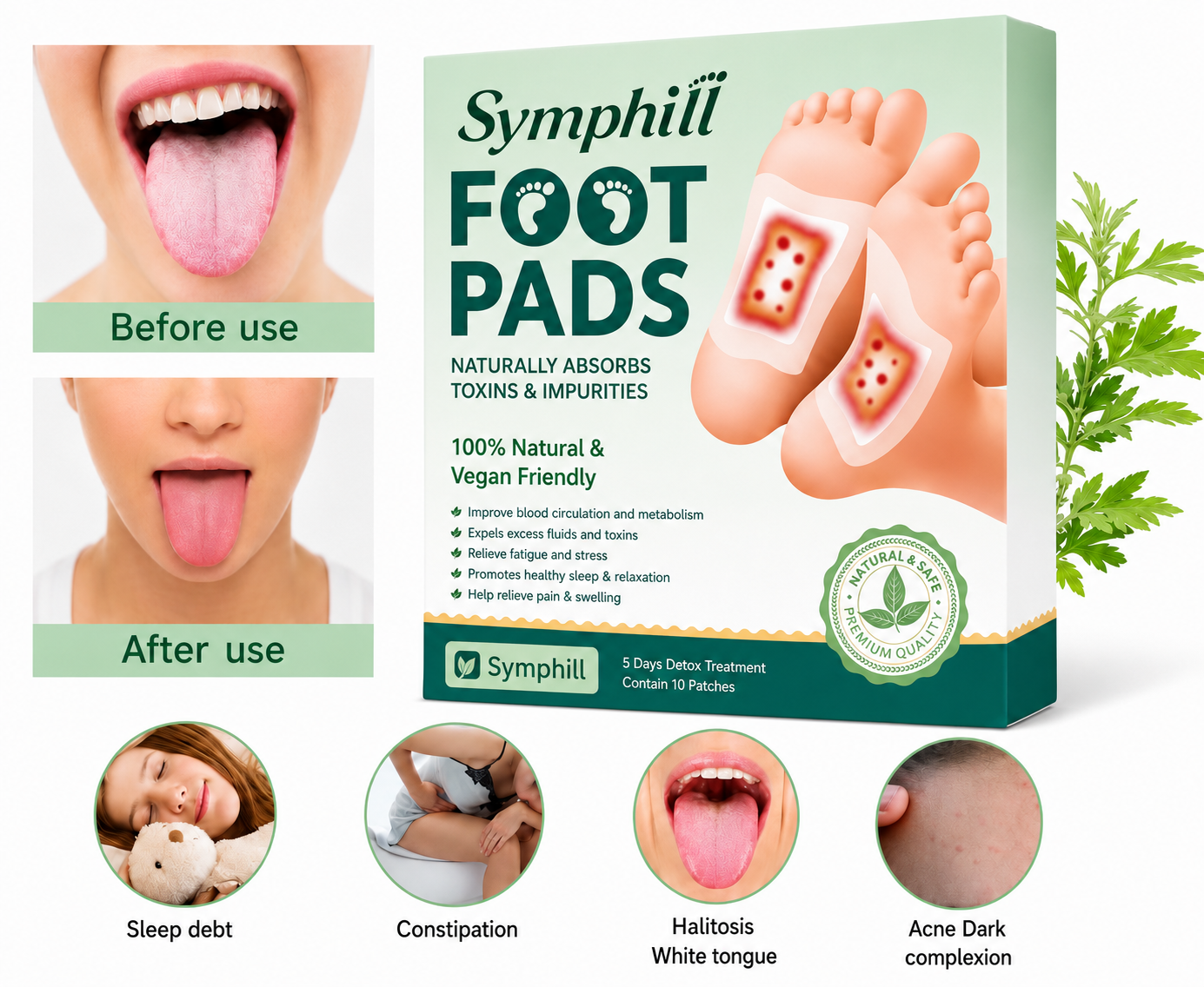 Easy Well Detox Foot Patches (Pack of 10) BUY 1 GET 1 FREE